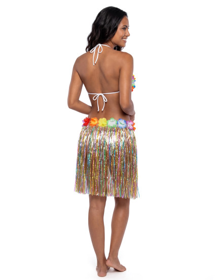 Jupe hawaïenne multicolore adulte 6