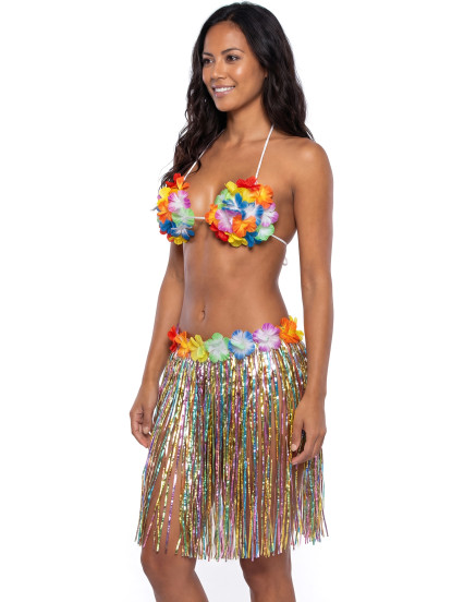 Jupe hawaïenne multicolore adulte 2