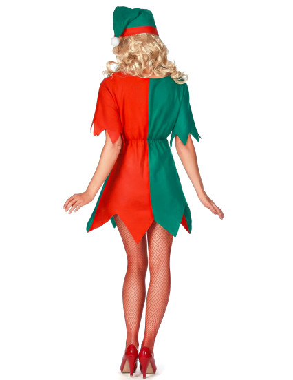 Déguisement elfe bicolore femme Noël 5