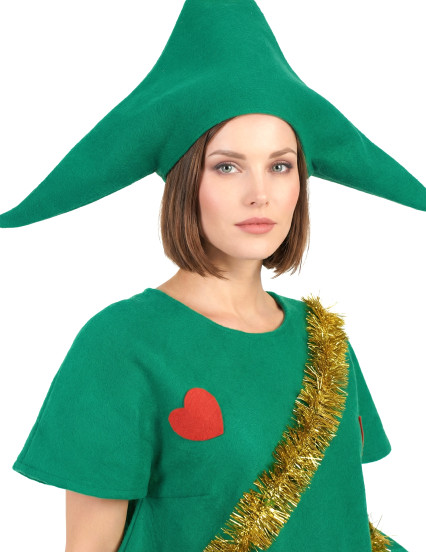 Déguisement sapin décoré humoristique femme Noël 6