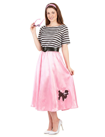 Déguisement années 50 rose femme 3
