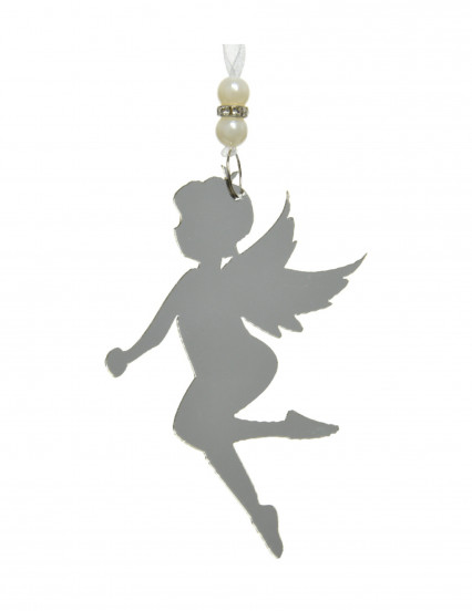 Suspension fée argentée 12 cm, décoration de Noël 1