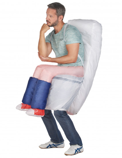 Déguisement humoristique toilette gonflable adulte 1