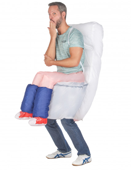 Déguisement humoristique toilette gonflable adulte 3