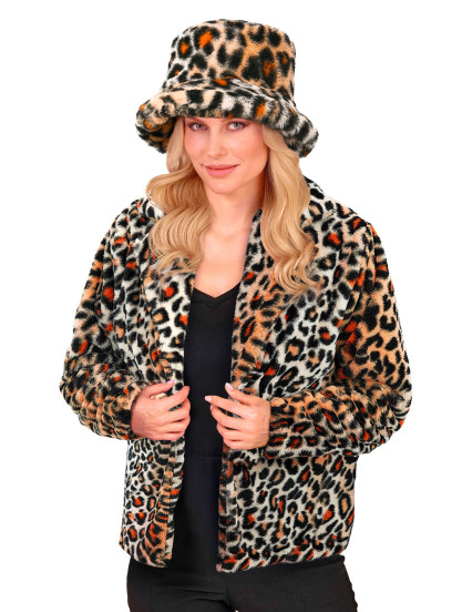 Veste en peluche léopard femme 2