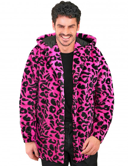 Veste à capuche léopard rose adulte 2