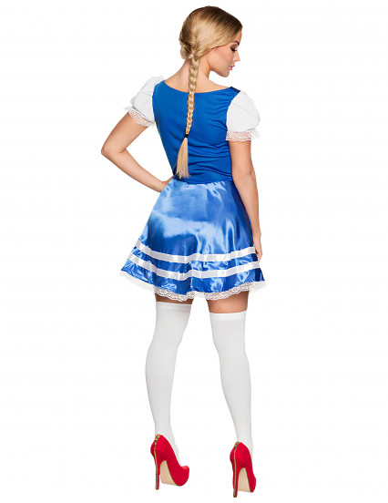 Déguisement Bavaroise courte bleue femme 2
