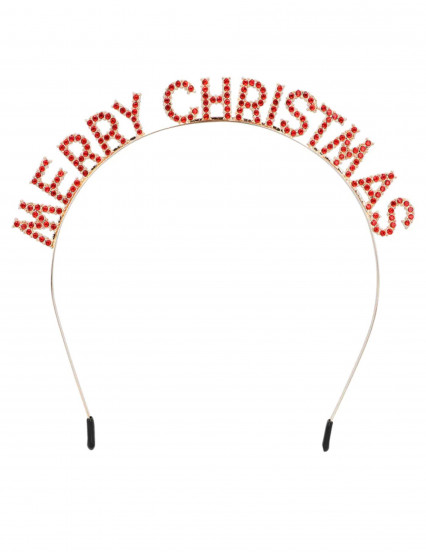 Serre-tête à strass Merry Christmas adulte 2