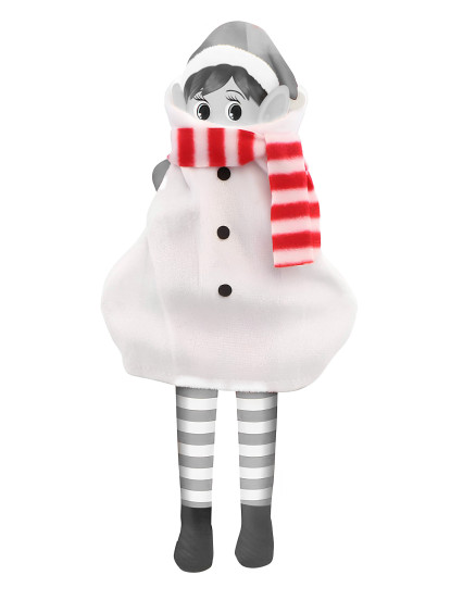 Déguisement bonhomme de neige pour poupée lutin farceur 1