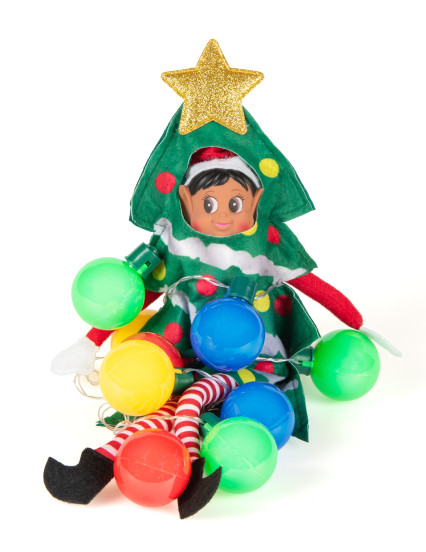 Déguisement sapin de Noël pour poupée lutin farceur 2