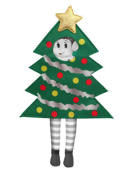 Déguisement sapin de Noël pour poupée lutin farceur 1