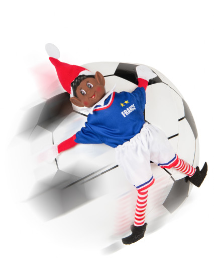 Déguisement footballeur équipe de France pour poupée lutin farceur 2