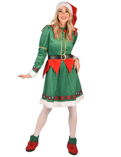 Déguisement Elfe de Noël luxe femme 2