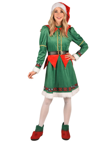 Déguisement Elfe de Noël luxe femme 3