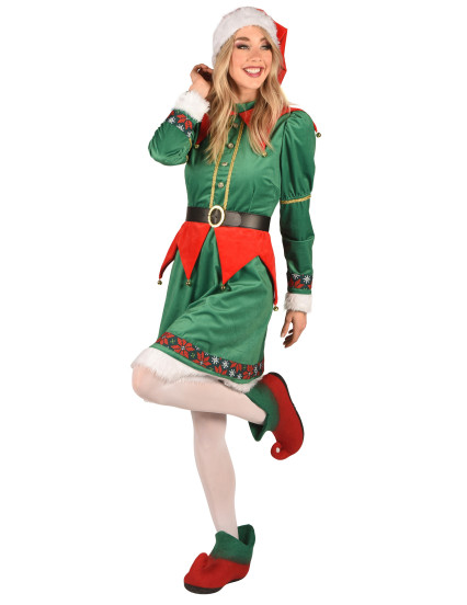 Déguisement Elfe de Noël luxe femme 4