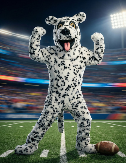 Déguisement mascotte chien dalmatien adulte 3