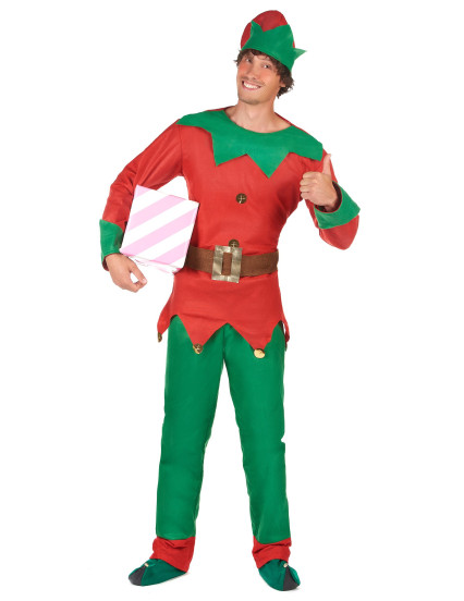Déguisement de couple lutins de Noël adulte 3