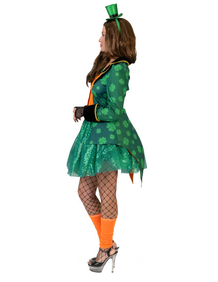 Veste queue de pie Saint Patrick à trèfles femme 3