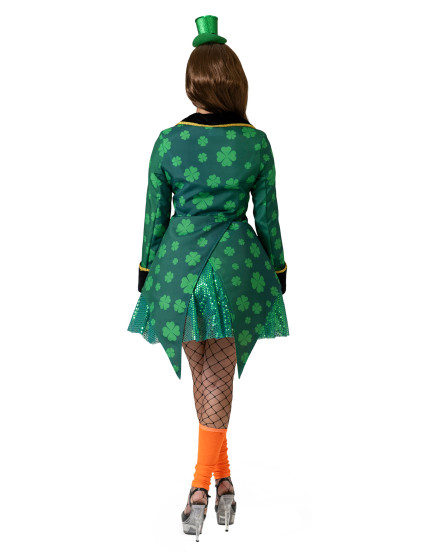 Veste queue de pie Saint Patrick à trèfles femme 4