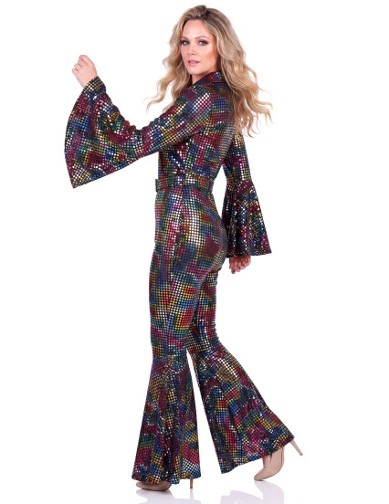 Combinaison femme disco multicolore haut de gamme 3