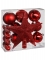 Kit décorations de sapin rouge 18 pièces brillantes et mat